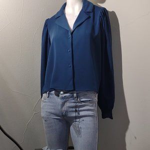 Beautiful button up in midnight blue.